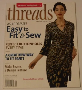 Threads Magazine August/September 2013 Wrap Dresses Easy to Fit & Sew - Picture 1 of 1