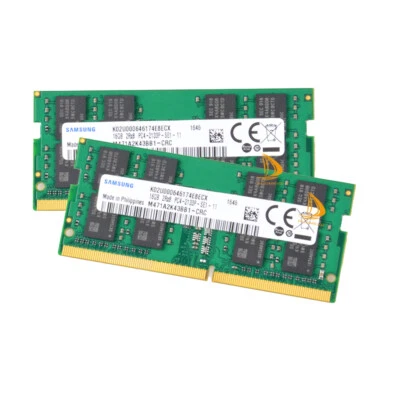 Samsung 2x 16GB 2RX8 DDR4 2133P PC4-17000 SODIMM 1.2V Sodimm Laptop Memory RAM - Image 1 of 4