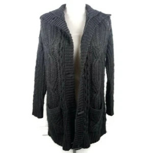 American Eagle Cardigan XS Gray Oversized Button Up Long Sleeve Versatile Neck - Picture 1 of 13