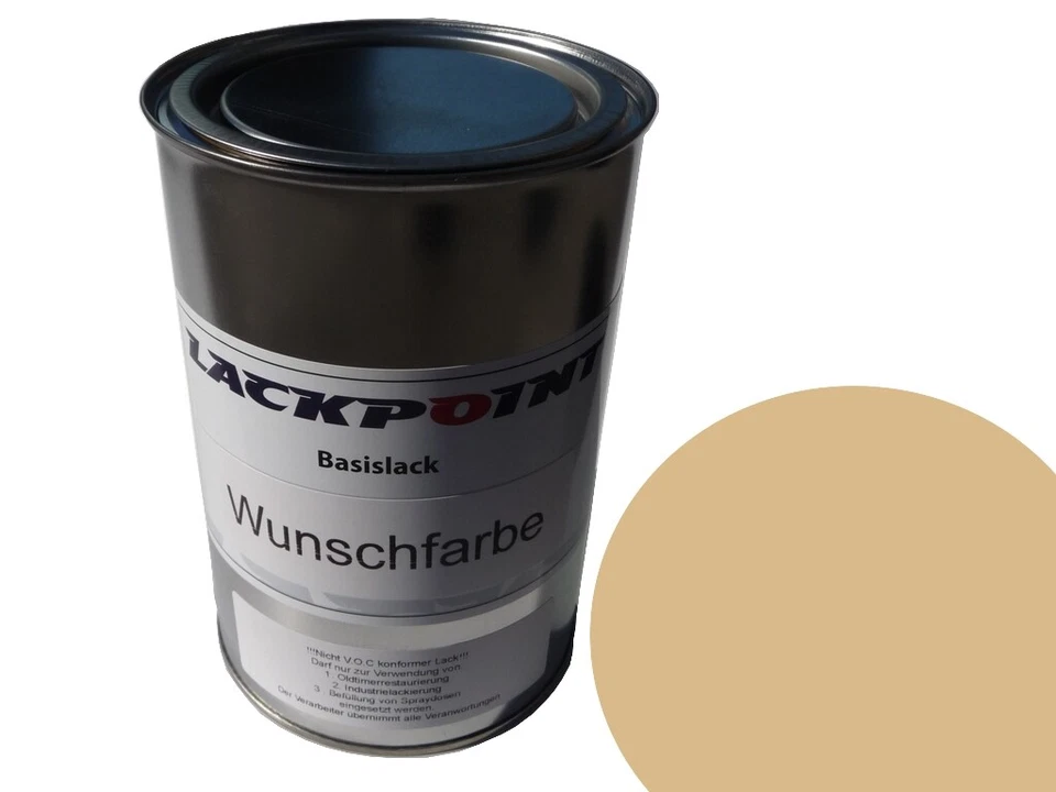 1 Liter Spritzfertigen Basislack RAL 1001 Beige Autolack Lackpoint ! - Bild 1 von 1