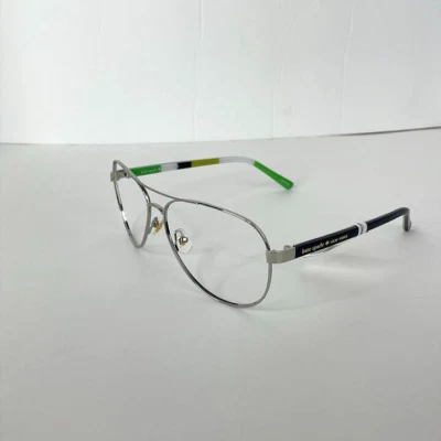 Gafas de sol Kate Spade aviador plateadas azul marino flor YB7Y 58 14 135 MARCO SOLAMENTE Foto 1 de 4