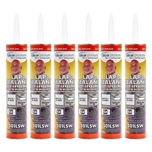 Sellador hermético de vuelta autonivelante blanco tubo de 10,3 oz - paquete de 6 501LSW - Imagen 1 de 1