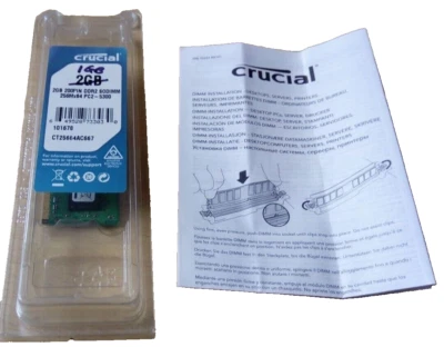 * Crucial Samsung 1GB Memory 2Rx16PC2-6400S666-12-A3M470T2864QZ3-CF7 200PIN DDR2 - Image 1 of 4