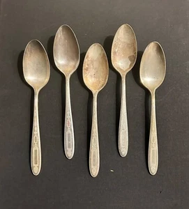 1921 Oneida Community Teller Grosvenor 5er Set Servierlöffel - Bild 1 von 4