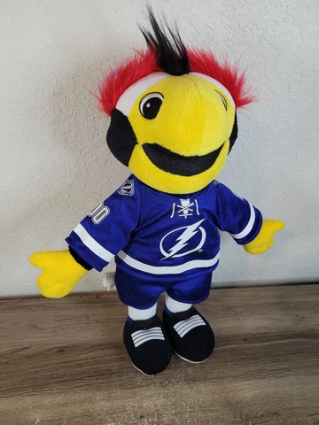 Tampa Bay Lightning Mascot Thunderbug Stuffed Doll Jersey Uniform Set Blue Red Cover