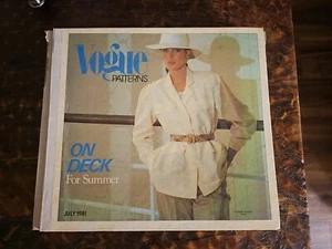 Vogue Patterns Vintage Counter Catalog On Deck For Summer July 1981 - Picture 1 of 24