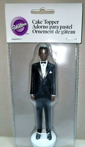 Wilton afroamerikanischer Bräutigam Hochzeitstorte Topper - Neu - Bild 1 von 3