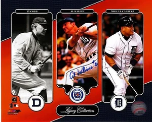 Al Kaline, Ty Cobb, & Miguel Cabrera Tri-Panel mit Nachdruck Kaline Autogramm - Bild 1 von 2