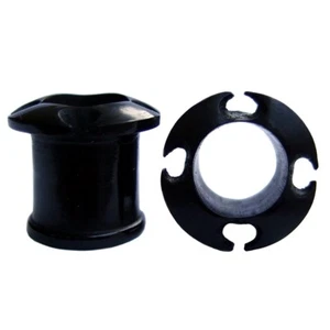 Paar 4mm - 10mm HORN Tribal Design Flesh Tunnel Plug Schwarz Ohr Piercing 213 - Bild 1 von 1