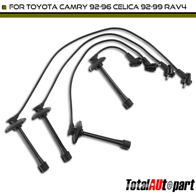 Nuevos juegos de cables de bujías para Toyota Camry 92-96 Celica 1992-1999 RAV4 MR2 4 un. Foto 1 de 4