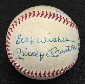 MICKEY MANTLE Signed "Best Wishes" Official Baseball-HOF-NEW YORK YANKEES-JSA - Picture 1 of 10