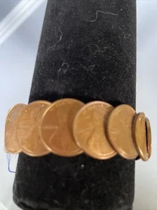Unique Copper Penny Coin CUFF BRACELET!!! Stunning Vintage Estate Find - Picture 1 of 2