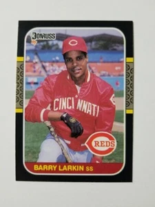 BARRY LARKIN ROOKIE 1987 DONRUSS BASEBALL CARD #492 CINCINNATI REDS - Picture 1 of 2