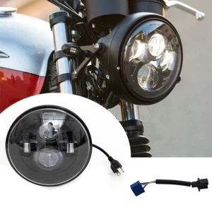 1PCS 7" Motorcycle Headlight LED Turn Signal Light Fit For Harley Cafe Racer - Imagen 1 de 11