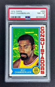 1974 Topps #250 Wilt Chamberlain (Conquistadors)    PSA 8 NM/MT    NEW SLAB! - Picture 1 of 2