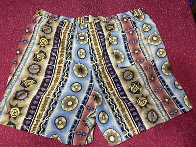 Penguin Sport Vintage Tribal 80s 90s Aztec Men’s Swim Trunks Baiting Suite Nylon - Image 1 of 4