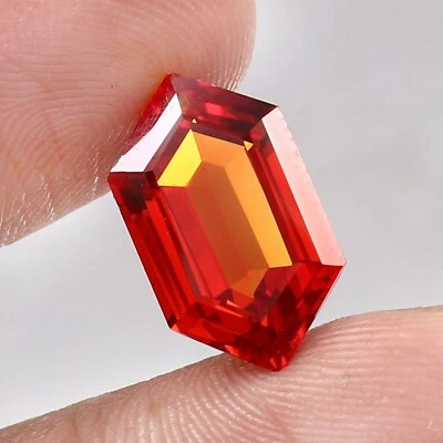 Zafiro naranja Fanta natural de Ceilán 9,00 quilates elegante corte marquesa piedras preciosas sueltas Foto 1 de 4