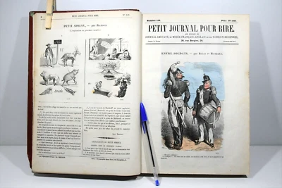 PETIT JOURNAL pour RIRE - Les 208 n° de tête  (1856 à 1851) Rare - Relié, SATIRE - Photo 1/4