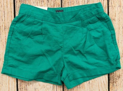 Pantalones Cortos Niñas Talla M Lino Azul Pavo Real Bolsillos Nuevos con Etiquetas GAP Niños - 373031 Foto 1 de 2