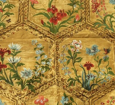 De Colección Tela Bloomcraft Floral Dorado Dupont Zep 1+ Yd 43x54 Foto 1 de 3