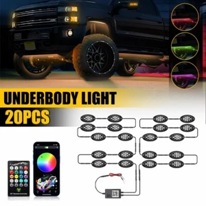 20Pods RGB LED Rock APP Light For Jeep Offroad Boat Truck ATV UTV Underbody Lamp - Picture 1 of 14
