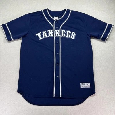New York Yankees Jersey Mens Large Navy MLB Baseball Alex Rodriguez 13 Button - Image 1 of 4