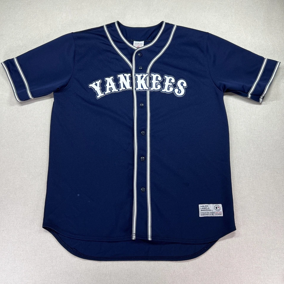 New York Yankees Jersey Mens Large Navy MLB Baseball Alex Rodriguez 13 Button - Image 1 of 4