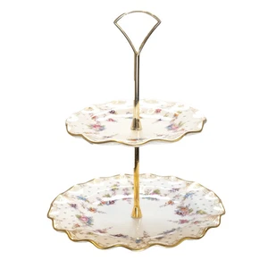 Royal Crown Derby Antoinette Cake Stand 1st Quality / 2 Tier - Picture 1 of 20