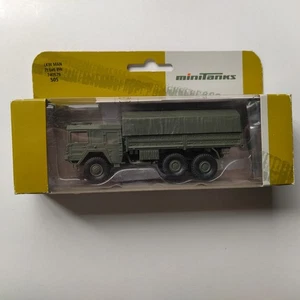 1:87 H0 ROCO MINITANKS 505 LKW MAN 7t 6X6 CAMION NUEVO con caja - Foto 1 di 7