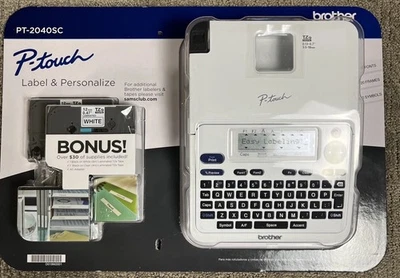 Brother P-Touch Home & Office Label Maker PT-2040SC & 2 Rolls Tape A/C Adapter! - Image 1 of 4