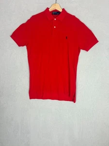 Ralph Lauren, Men's Plain Bright Red Short Sleeve Polo Top, Size Small - Used - Picture 1 of 9