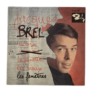 JACQUES BREL "Les Toros" RARE 1963 FRENCH PICTURE SLEEVE 4Tk 7" VINYL EP - Picture 1 of 4