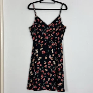 Padini Authentics Black Floral Slip Dress Size M | 90s Style Y2K Cottagecore - Bild 1 von 5
