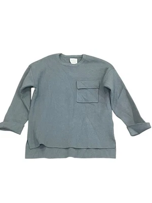 Zara Knitwear Girls 5 Gray Sweater Pullover Long Sleeves Crew Neck Soft! NWT - Image 1 of 4