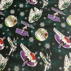 34.5"x42" Star Wars Spaceships Christmas Cotton Flannel by Camelot Fabrics NEW - Picture 1 of 1