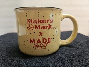 Makers Mark Bourbon Yellow Speckled Coffee Mug Pre-owned - Picture 1 of 9