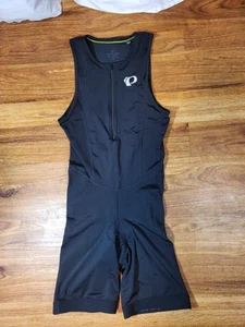 Pearl Izumi Select Tri Singlet Cycling Black Bib Size M Padded - Picture 1 of 7
