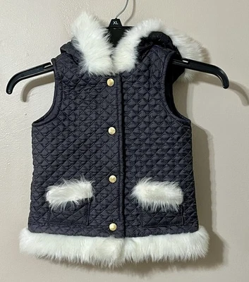 Chaleco sin mangas acolchado con capucha Savannah usado en excelente estado para niñas 4T Foto 1 de 4