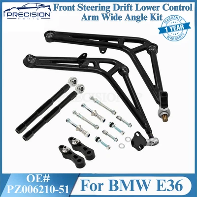 Front Steering Drift Lower Control Arm Wide Angle Kit PZ006210-51 For BMW E36 - Image 1 of 4