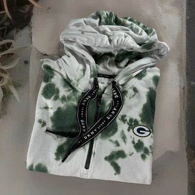 Sudadera con Capucha Green Bay Packers NFL DKNY Deportiva Para Mujer L Grande Tie-Dye Cremallera Completa Nueva con Etiquetas Foto 1 de 4
