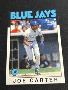 1991 Topps Magazine Joe Carter 1986 Topps Replica Strappo Blue Jays - Foto 1 di 2