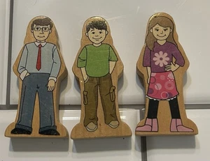 3 Thomas and Friends Wooden Railway Characters Family Man Young Boy & Girl 1994 - Picture 1 of 4