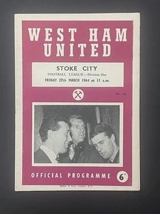 1963/64 WEST HAM UNITED V STOKE CITY 27-03-1964 DIVISION 1 - Picture 1 of 1