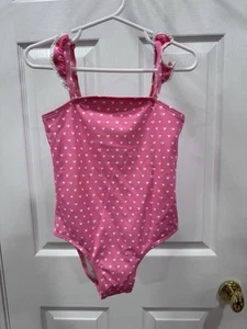 NWT! Roberta Roller Rabbit Tula Heart One Piece Bathing Suit Girls 7 PINK - Picture 1 of 4