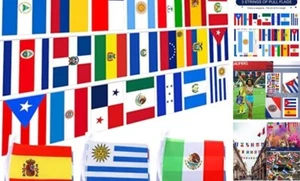 13 juegos de banderas de cuerda latinoamericanas - 21 banderas, 25", 12 juegos nuevos, 1 usado - Imagen 1 de 11