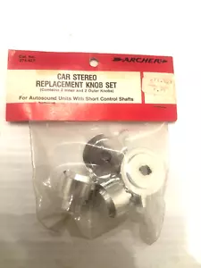 Vintage ARCHER CAR STEREO REPLACEMENT KNOB SET NOS #274-427 RADIO SHACK USA - Picture 1 of 8