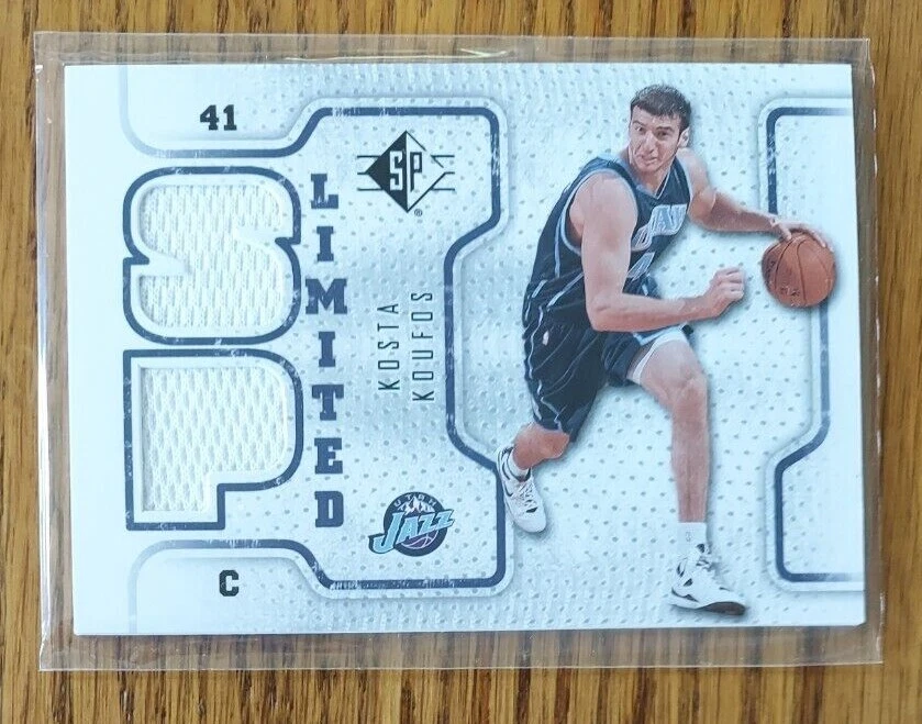 Kosta Koufos (Jazz) 2008-09 SP Authentic ROOKIE Limited Memorabilia JERSEY - Image 1 of 1