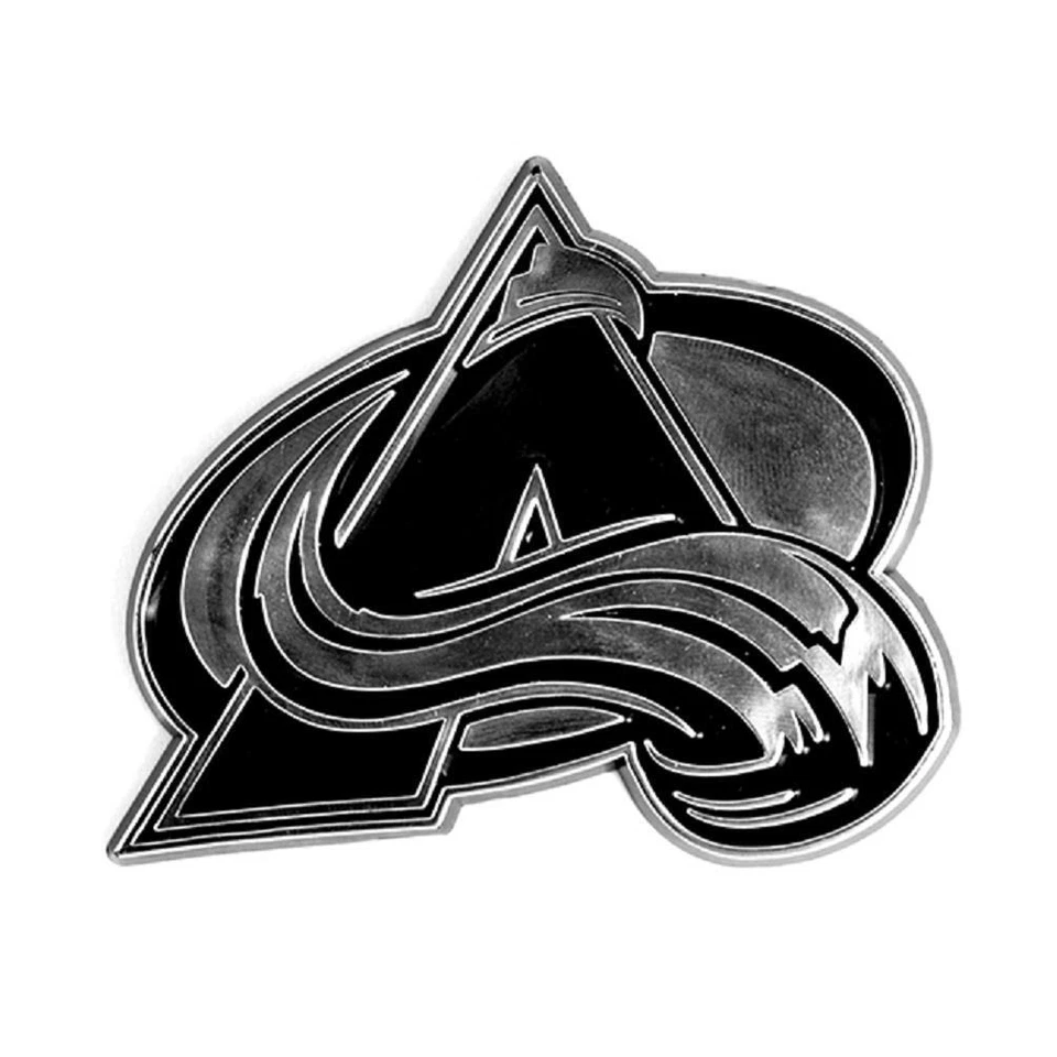 Colorado Avalanche Silver Chrome Auto Emblem [NEW] NHL Car Truck Decal Sticker - Image 1 of 1