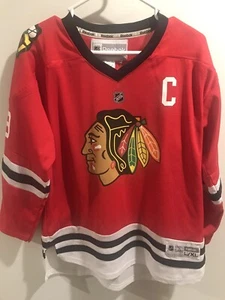 Jonathan Toews Chicago NHL Blackhawks #19 Reebok Hockey Jersey SZ Youth L/XL - Picture 1 of 3