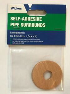 4 x Self Adhesive Pipe Covers / Radiator Rings for Laminate & Wood Floors 
